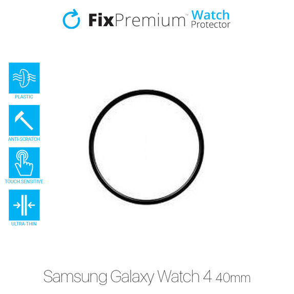 Προστατευτικό Γυαλί για Samsung Watch 4 40mm, Προστατευτικό ρολογιού, FixPremium