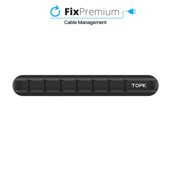 Οργανωτής Καλωδίων - Θήκη για 7 Καλώδια | Μαύρο | Black | TOPK
