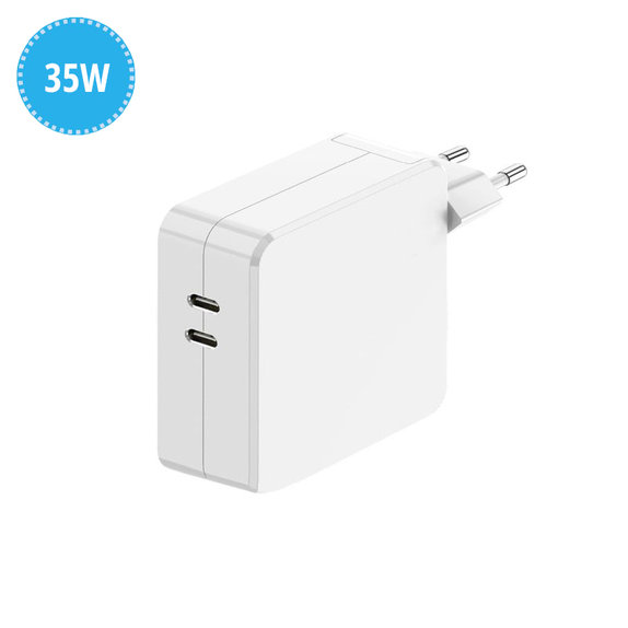 Dual USB-C αντάπτορας φόρτισης, 35W, συμβατό με Apple