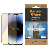 Προστατευτικό γυαλί UWF Anti-Bluelight AB με εφαρμογέα για iPhone 14 Pro, Μαύρο, PanzerGlass