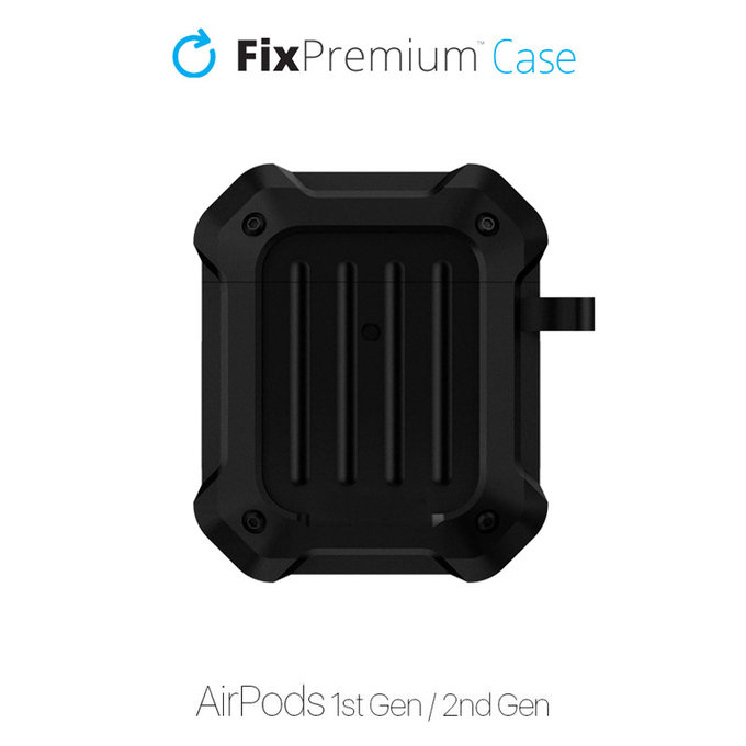 Θήκη Unbreakable για AirPods 1 & 2, Μαύρο, Black, FixPremium