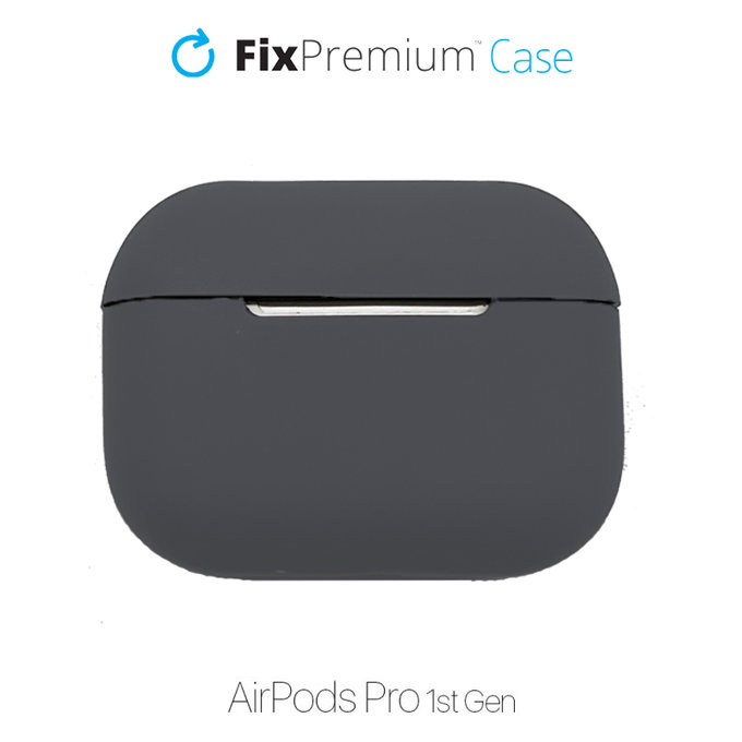 Θήκη Σιλικόνης για AirPods Pro, Διαστημικό Γκρι, Space Gray, FixPremium