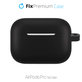 Θήκη Σιλικόνης με Γάντζο για AirPods Pro, Μαύρο, Black, FixPremium