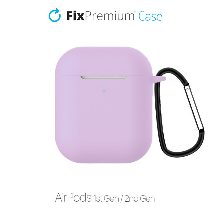 Θήκη Σιλικόνης για AirPods 1 & 2, Lila, FixPremium