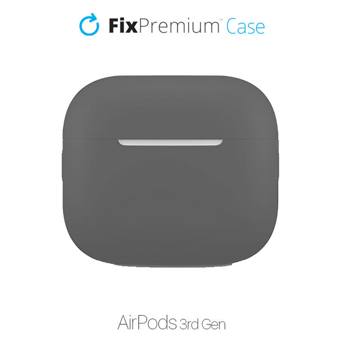 Θήκη Σιλικόνης για AirPods 3, Διαστημικό Γκρι, Space Gray, FixPremium