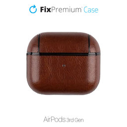 Θήκη από τεχνητό δέρμα για AirPods 3 | Καστανός | Brown | FixPremium