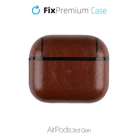 Θήκη από τεχνητό δέρμα για AirPods 3 | Καστανός | Brown | FixPremium
