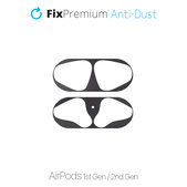 Αντι-σκόνη Αυτοκόλλητο για AirPods 1 & 2, Μαύρο, Black, FixPremium