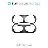 Αντι-σκόνη Αυτοκόλλητο για AirPods 3, Μαύρο, Black, FixPremium
