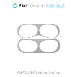 Αντι-σκόνη Αυτοκόλλητο για AirPods Pro | Ασημί | Silver | FixPremium