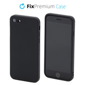 Θήκη σιλικόνης για iPhone 7, 8, SE 2020 & SE 2022, Μαύρο, Black, FixPremium