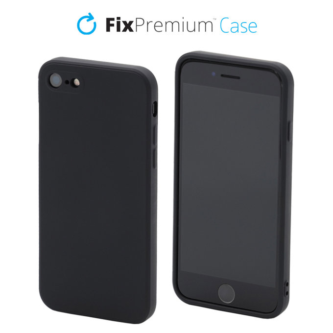 Θήκη Silicone για iPhone 7, 8, SE 2020 & SE 2022 | Μαύρο | Black | FixPremium