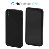 Θήκη σιλικόνης για iPhone X & XS, Μαύρο, Black, FixPremium