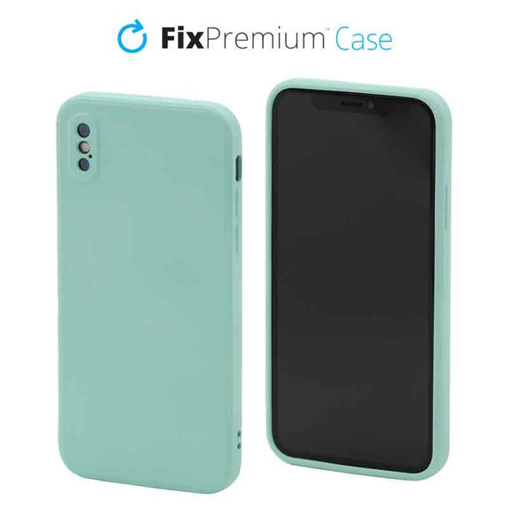 Θήκη σιλικόνης για iPhone X & XS, Ανοιχτό Κυανό, Light Cyan, FixPremium