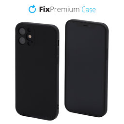Θήκη Silicone για iPhone 12 | Μαύρο | Black | FixPremium
