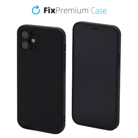 Θήκη Silicone για iPhone 12 | Μαύρο | Black | FixPremium