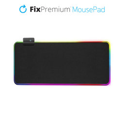 Pad Ποντικιού & Πληκτρολογίου με RGB 90x40cm | Μαύρο | Black | FixPremium