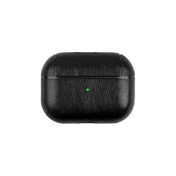 FixPremium - Θήκη από Συνθετικό Δέρμα για AirPods Pro | Μαύρο | Black