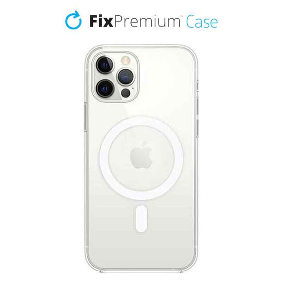 Θήκη σιλικόνης με MagSafe για iPhone 12 & 12 Pro, Transparent, FixPremium
