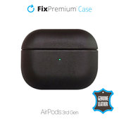 Δερμάτινη Θήκη για AirPods 3, Μαύρο, Black, FixPremium