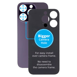 Πίσω Γυαλί με Μεγάλη Τρύπα Κάμερας για iPhone 14 Pro | Deep Purple