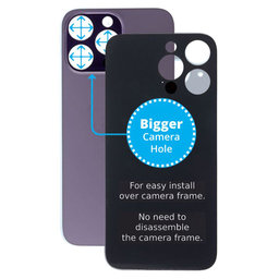 Πίσω Γυαλί με Μεγάλη Τρύπα Κάμερας για iPhone 14 Pro Max | Deep Purple