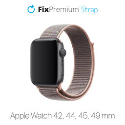 Nylon Λουράκι για Apple Watch 42mm | 44mm | 45mm | 49mm | Ροζ | Pink | FixPremium
