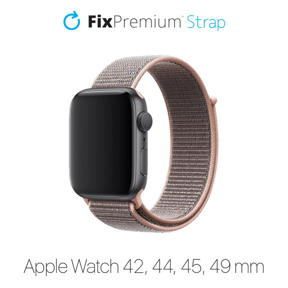 Nylon Λουράκι για Apple Watch 42mm | 44mm | 45mm | 49mm | Ροζ | Pink | FixPremium
