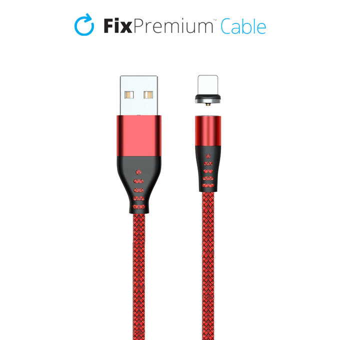 Μαγνητικό Καλώδιο Lightning / USB (2m) | Κόκκινο | Red | FixPremium