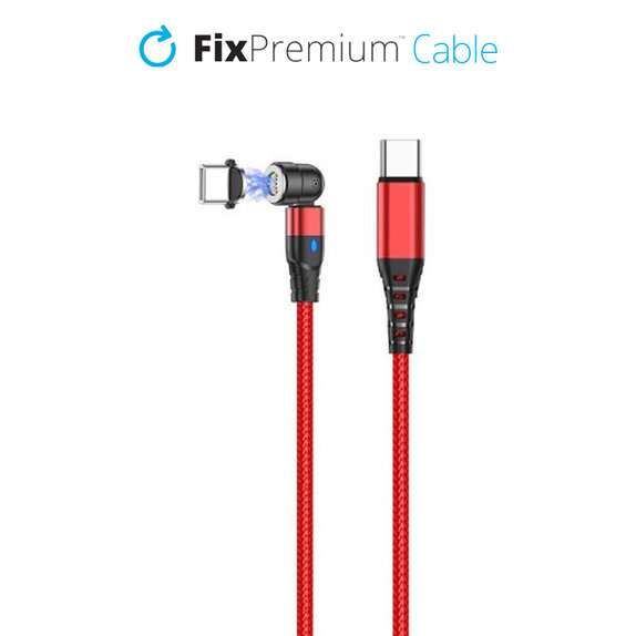 Μαγνητικό Καλώδιο USB-C / USB-C (1m) | Κόκκινο | Red | FixPremium
