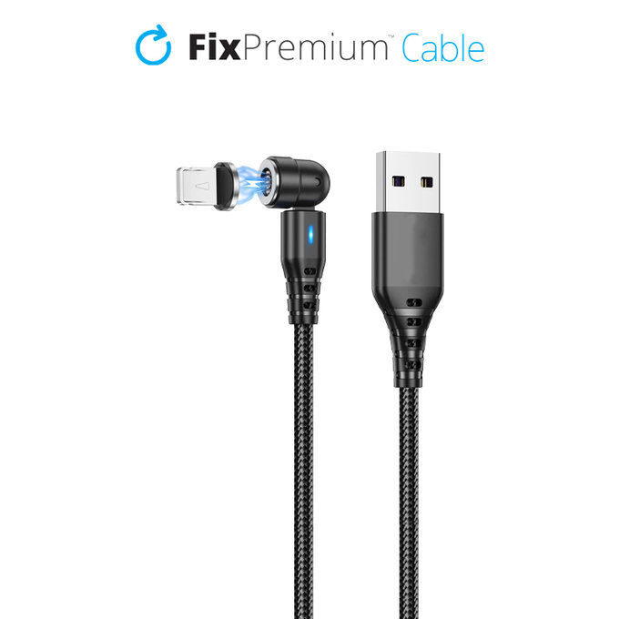 Μαγνητικό Καλώδιο Lightning / USB (1m) | Μαύρο | Black | FixPremium
