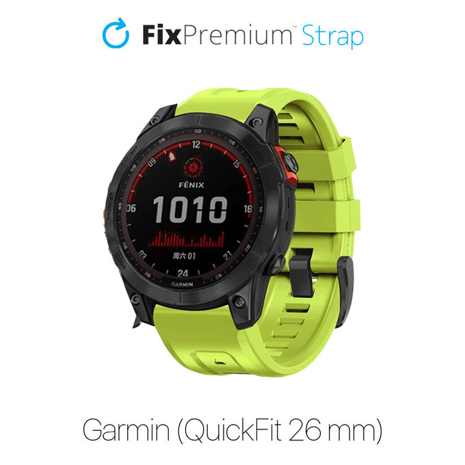 Λουράκι Σιλικόνης για Garmin (QuickFit 26mm) | Πράσινο | Green | FixPremium