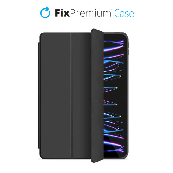 Θήκη Σιλικόνης Flip για iPad Pro 12.9" (4η, 5η Γενιά), Μαύρο | Black | FixPremium