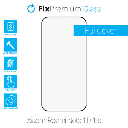 FullCover Glass - Προστατευτικό Γυαλί για Xiaomi Redmi Note 11 | 11S | FixPremium