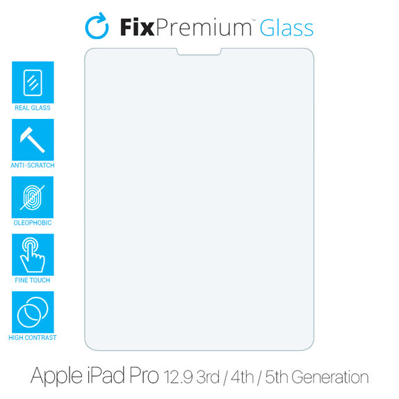 Προστατευτικό Γυαλί για Apple iPad Pro 12.9" (3rd Gen 2018, 4th Gen 2020, 5th Gen 2021, 6th Gen 2022), FixPremium Glass