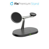 Βάση MagSafe 3σε1 για iPhone, Apple Watch & AirPods, Μαύρο | Black | FixPremium