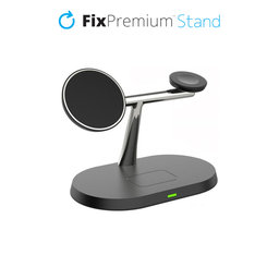 Βάση MagSafe 3σε1 για iPhone, Apple Watch & AirPods, Μαύρο | Black | FixPremium