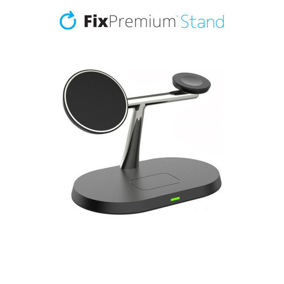 Βάση MagSafe 3σε1 για iPhone, Apple Watch & AirPods, Μαύρο | Black | FixPremium