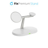 Βάση MagSafe 3σε1 για iPhone, Apple Watch & AirPods, Λευκό | White | FixPremium