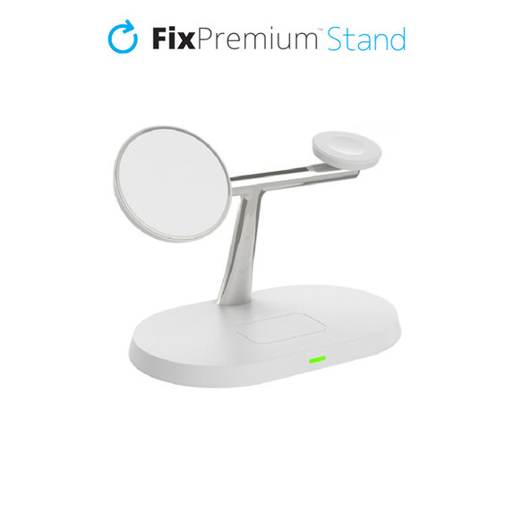 Βάση MagSafe 3σε1 για iPhone, Apple Watch & AirPods, Λευκό | White | FixPremium