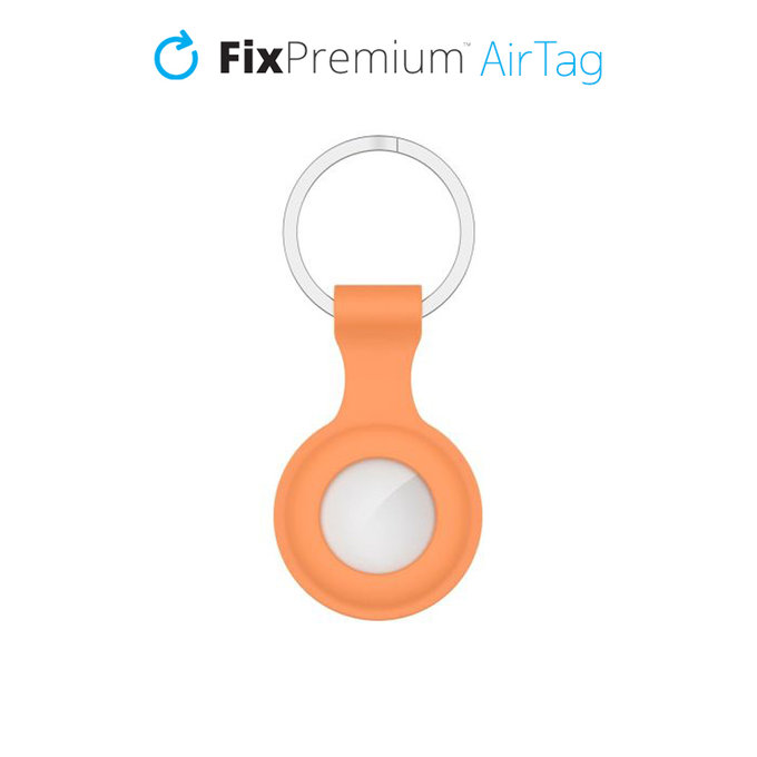 Μπρελόκ Σιλικόνης για AirTag | πορτοκάλι | orange | FixPremium