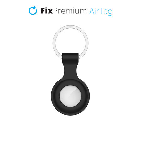 Μπρελόκ Σιλικόνης για AirTag | μαύρο | black | FixPremium