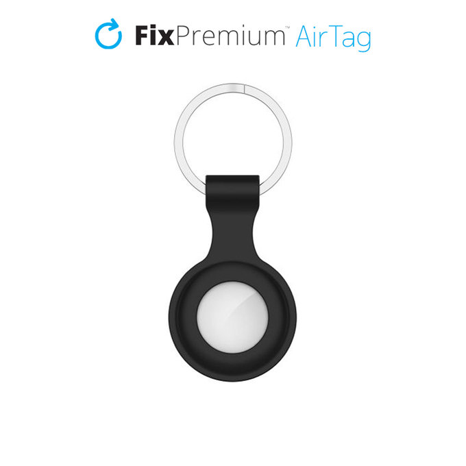 Μπρελόκ Σιλικόνης για AirTag | μαύρο | black | FixPremium