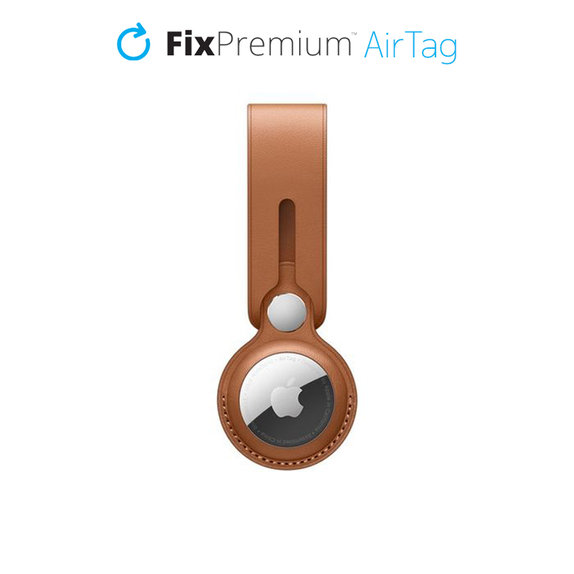 Μπρελόκ Δερμάτινο για AirTag | brown | FixPremium