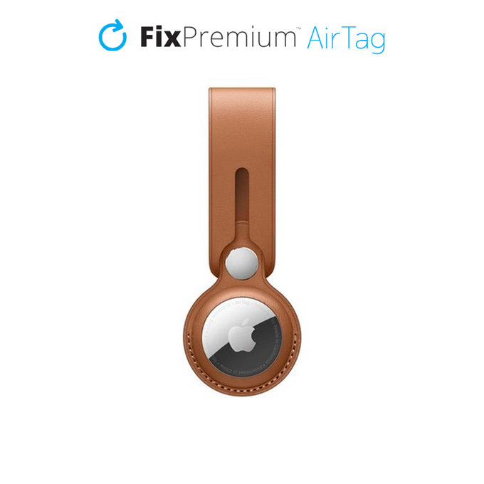 Μπρελόκ Δερμάτινο για AirTag | brown | FixPremium