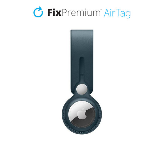 Μπρελόκ Δερμάτινο για AirTag | μπλε | blue | FixPremium