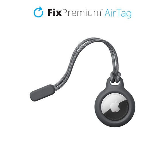 Θήκη με Κορδόνι για AirTag | μαύρο | black | FixPremium