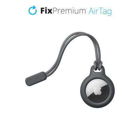 Θήκη με Κορδόνι για AirTag | μαύρο | black | FixPremium