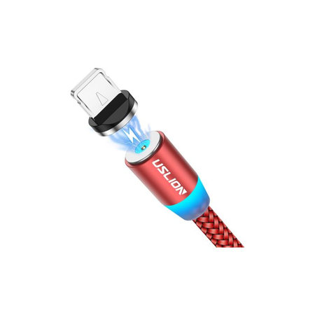 Μαγνητικό Καλώδιο Lightning / USB (1m) | Κόκκινο | Red | USLION