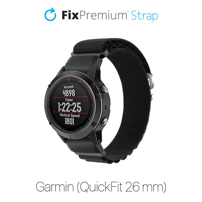 Λουράκι Alpine Loop για Garmin | QuickFit 26mm | Μαύρο | Black | FixPremium